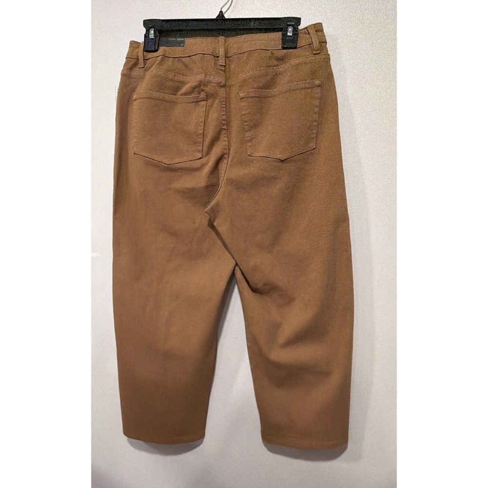 John Mark NWT Capri Woman's 6P Brown Button Up Pockets Stretch Cotton‎ Blend - Picture 10 of 11